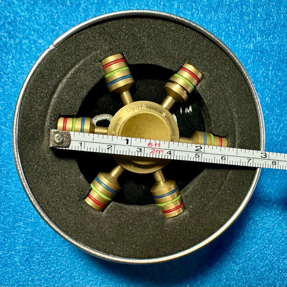 Gold & Brads Fidget Spinner with case - Picture 7 of 7